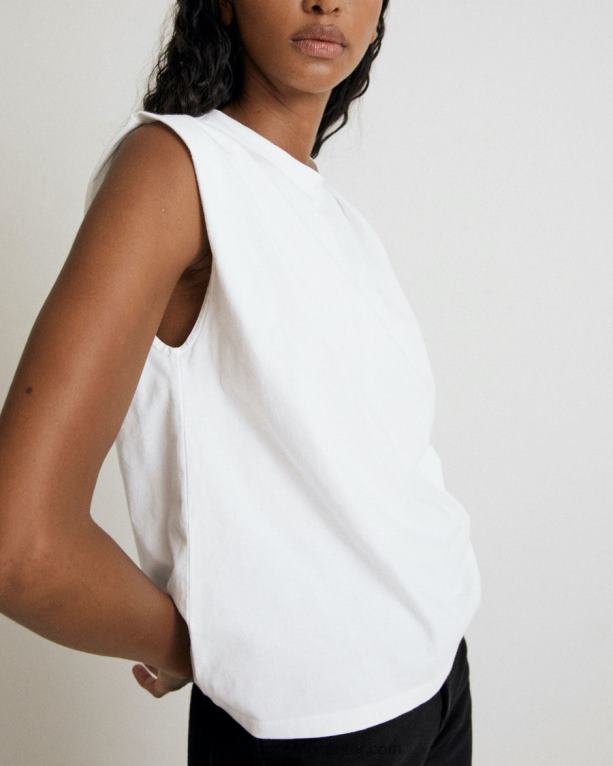 Chill - bel bombažni top ženske Alohas 0D4R8918