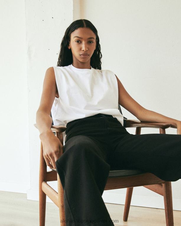 Chill - bel bombažni top ženske Alohas 0D4R8918