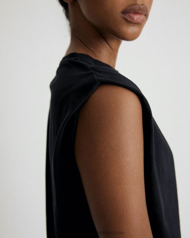 Chill - črn bombažni top ženske Alohas 0D4R8919