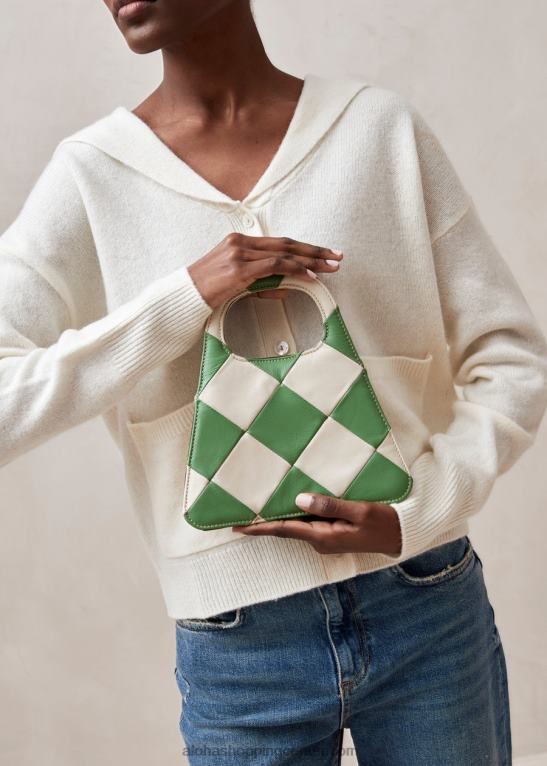 a scacchi - belo-zelena karirasta torbica ženske Alohas 0D4R81101