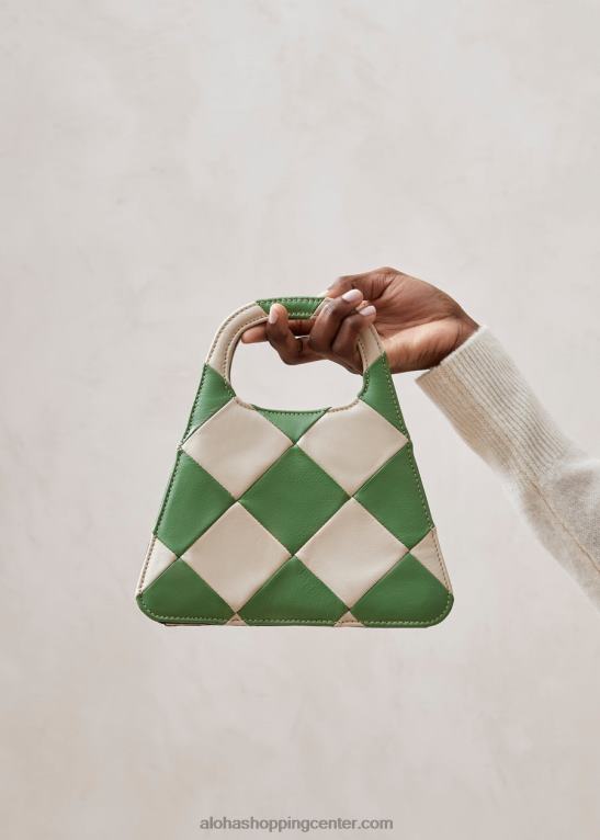 a scacchi - belo-zelena karirasta torbica ženske Alohas 0D4R81101