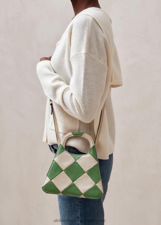 a scacchi - belo-zelena karirasta torbica ženske Alohas 0D4R81101