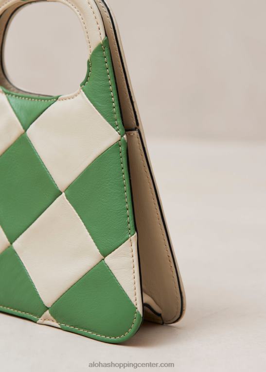 a scacchi - belo-zelena karirasta torbica ženske Alohas 0D4R81101