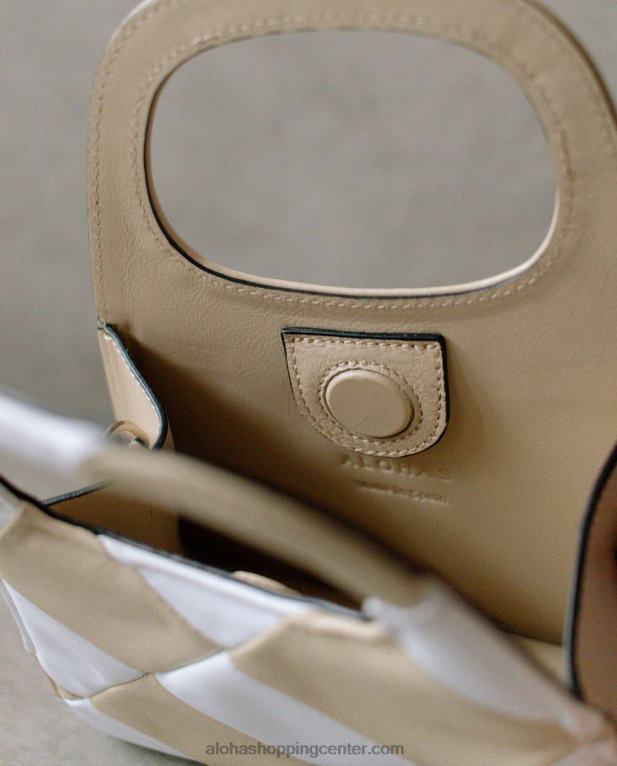 a scacchi - bež in krem ​​karirasta torbica ženske Alohas 0D4R81099