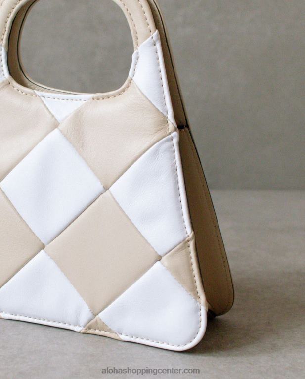 a scacchi - bež in krem ​​karirasta torbica ženske Alohas 0D4R81099