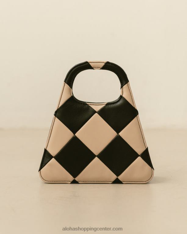 a scacchi - črno-bela karirasta torbica ženske Alohas 0D4R81076