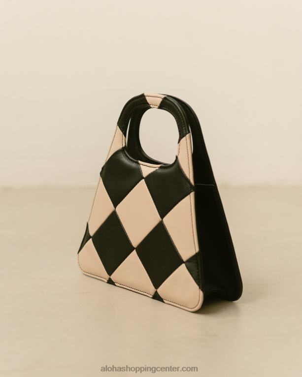 a scacchi - črno-bela karirasta torbica ženske Alohas 0D4R81076