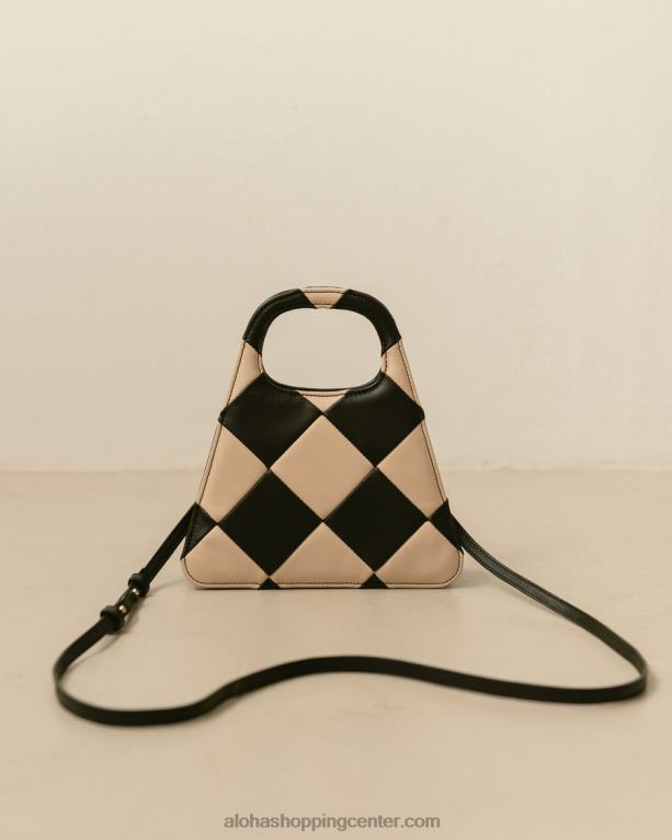 a scacchi - črno-bela karirasta torbica ženske Alohas 0D4R81076