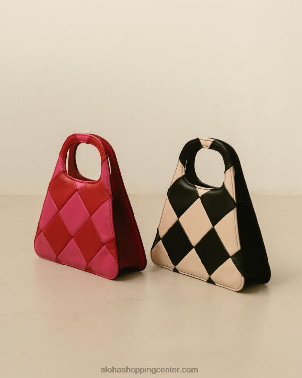 a scacchi - črno-bela karirasta torbica ženske Alohas 0D4R81076