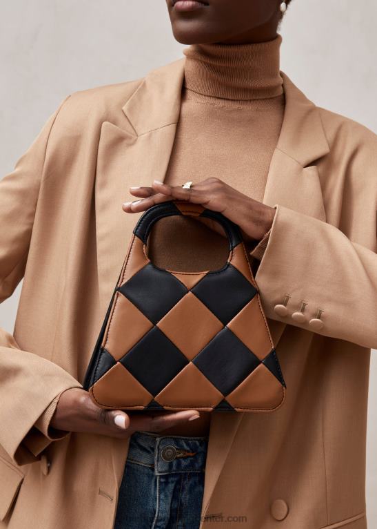 a scacchi - črno-rjava karirasta torbica ženske Alohas 0D4R81100