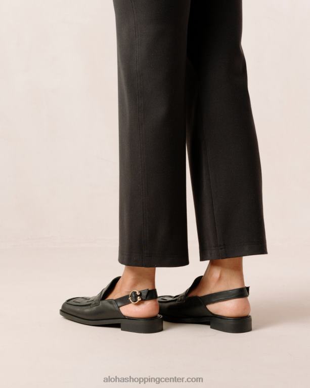 abe braided – črni usnjeni loaferji ženske Alohas 0D4R8307