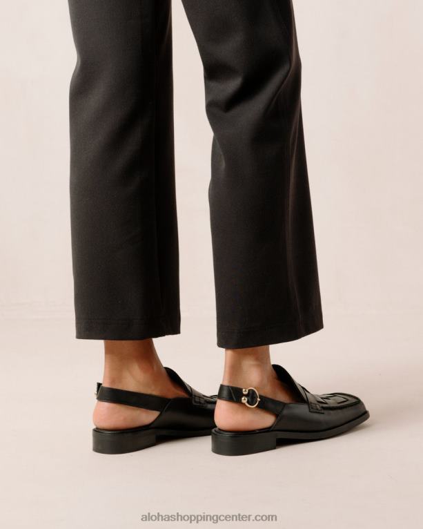 abe braided – črni usnjeni loaferji ženske Alohas 0D4R8307