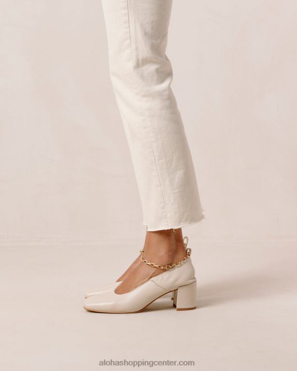 agent gležnjar - bele usnjene copate ženske Alohas 0D4R8347