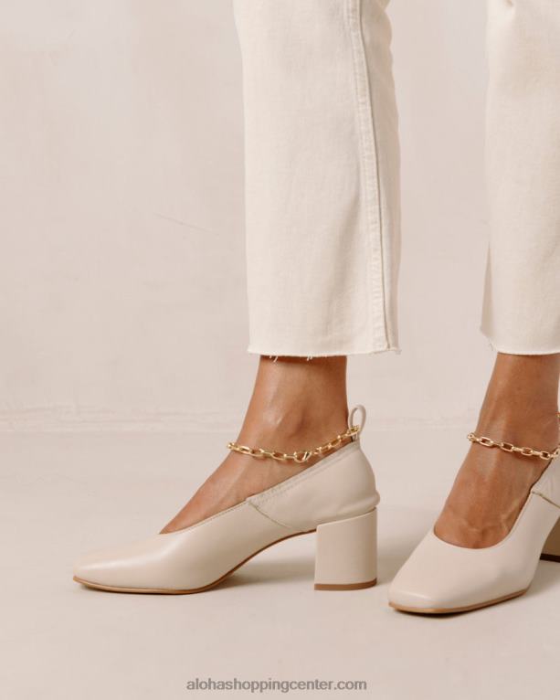 agent gležnjar - bele usnjene copate ženske Alohas 0D4R8347