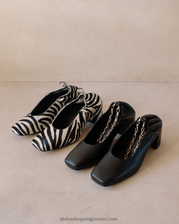 agent gležnjar - črne usnjene copate ženske Alohas 0D4R8349