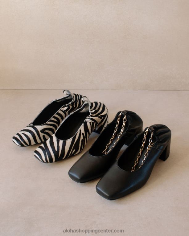 agent safari - črno-bele usnjene copate ženske Alohas 0D4R8348