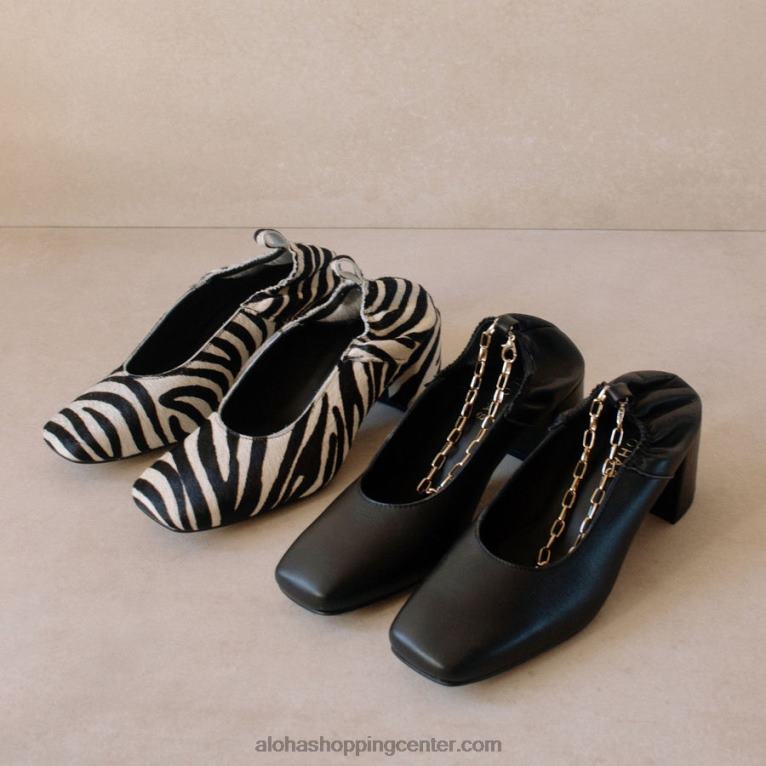 agent safari - črno-bele usnjene copate ženske Alohas 0D4R8348