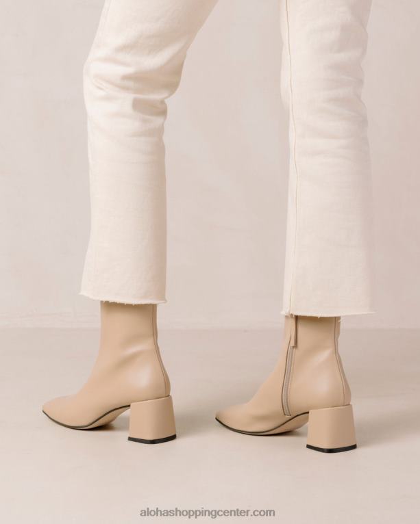 akvarel - bež veganski usnjeni škornji ženske Alohas 0D4R8134