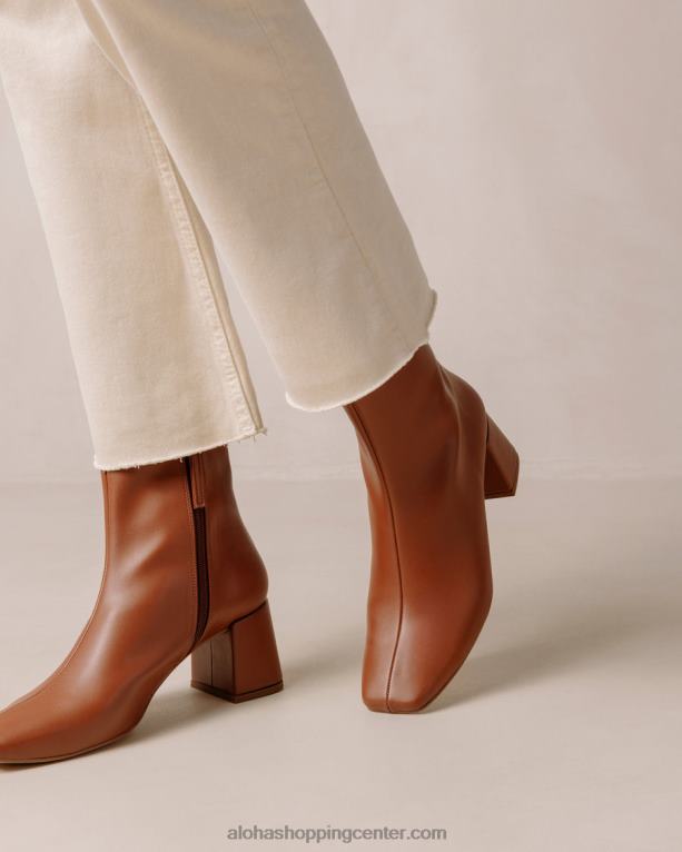 akvarel - rjavi veganski usnjeni škornji ženske Alohas 0D4R8132