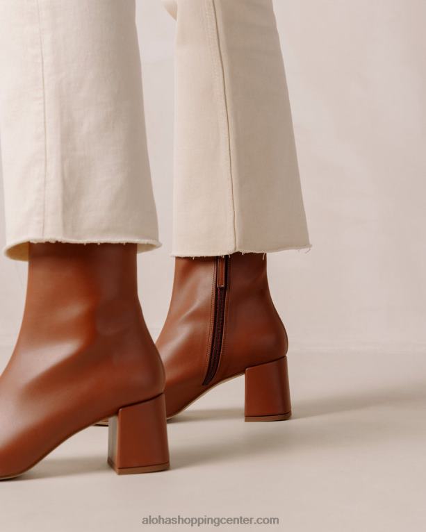 akvarel - rjavi veganski usnjeni škornji ženske Alohas 0D4R8132