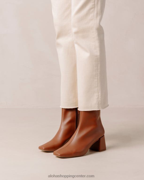 akvarel - rjavi veganski usnjeni škornji ženske Alohas 0D4R8132