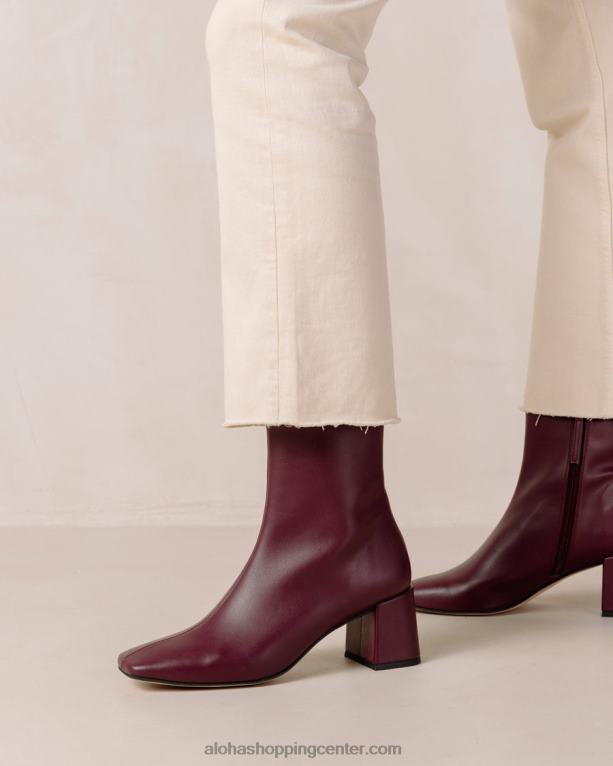 akvarel - vijolični veganski usnjeni škornji ženske Alohas 0D4R8136