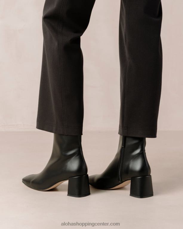 akvarel - črni veganski usnjeni škornji ženske Alohas 0D4R8137