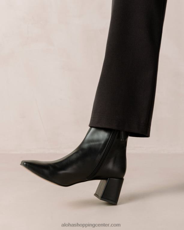 akvarel - črni veganski usnjeni škornji ženske Alohas 0D4R8137