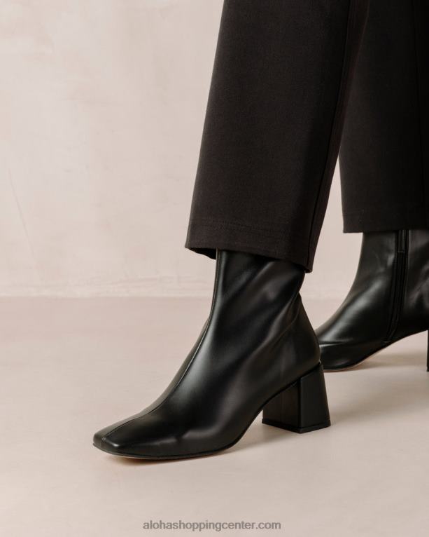 akvarel - črni veganski usnjeni škornji ženske Alohas 0D4R8137