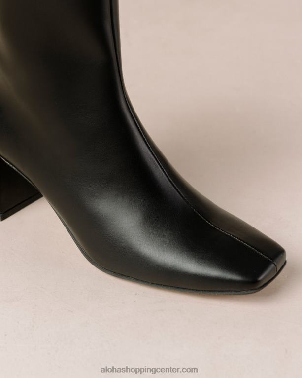 akvarel - črni veganski usnjeni škornji ženske Alohas 0D4R8137