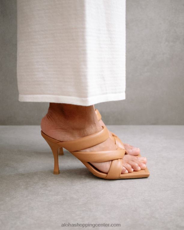 amaretto - rjavi usnjeni sandali ženske Alohas 0D4R8556