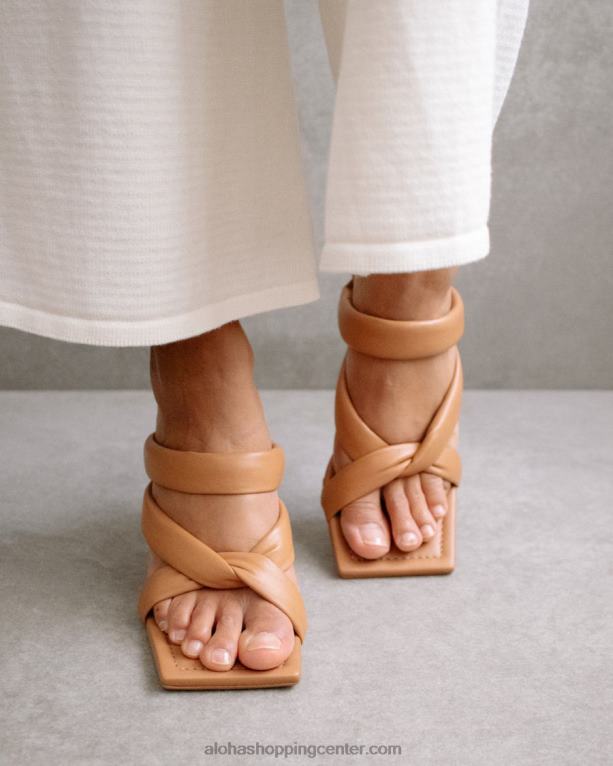 amaretto - rjavi usnjeni sandali ženske Alohas 0D4R8556