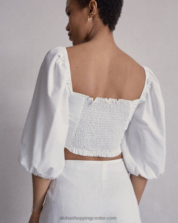 artist - bel bombažni top ženske Alohas 0D4R8854