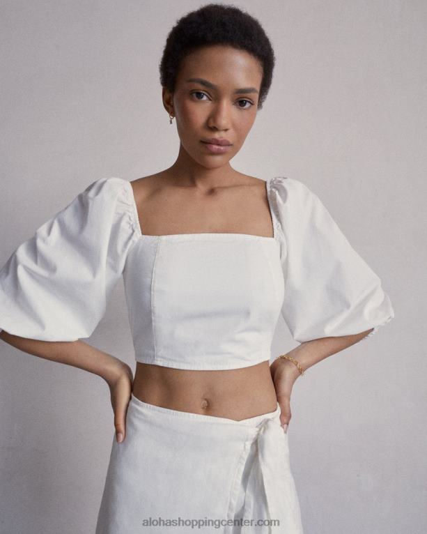 artist - bel bombažni top ženske Alohas 0D4R8854