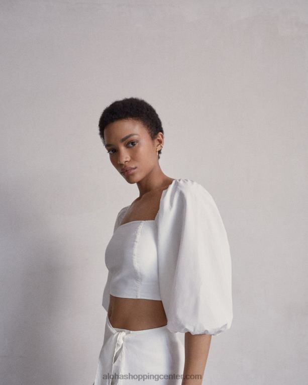 artist - bel bombažni top ženske Alohas 0D4R8854