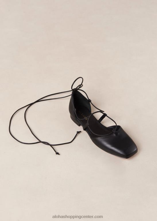 azurite - črne usnjene balerinke ženske Alohas 0D4R8311