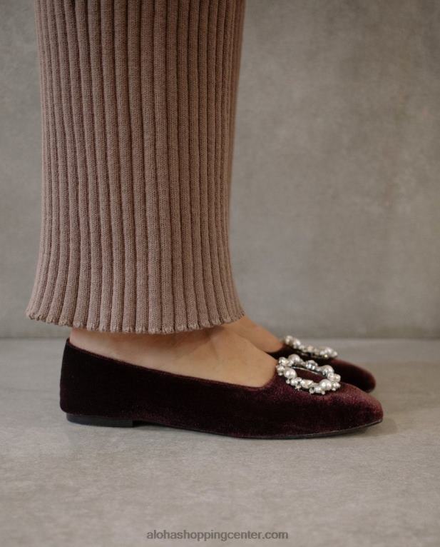 bella crystal - rjave usnjene hlače ženske Alohas 0D4R8520