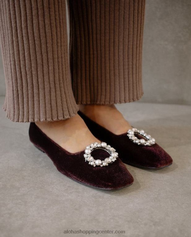 bella crystal - rjave usnjene hlače ženske Alohas 0D4R8520