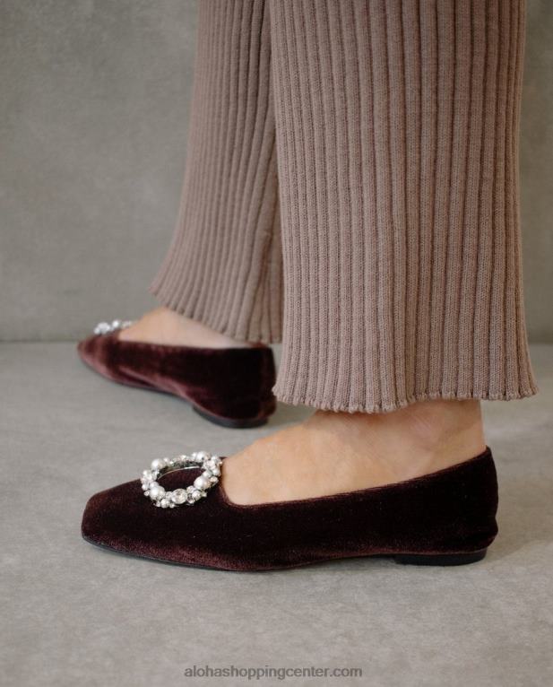 bella crystal - rjave usnjene hlače ženske Alohas 0D4R8520