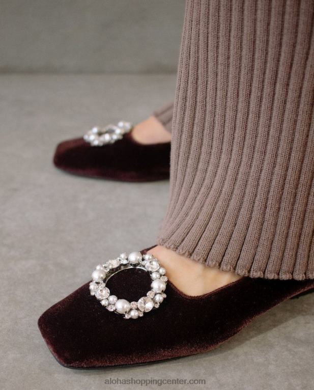 bella crystal - rjave usnjene hlače ženske Alohas 0D4R8520