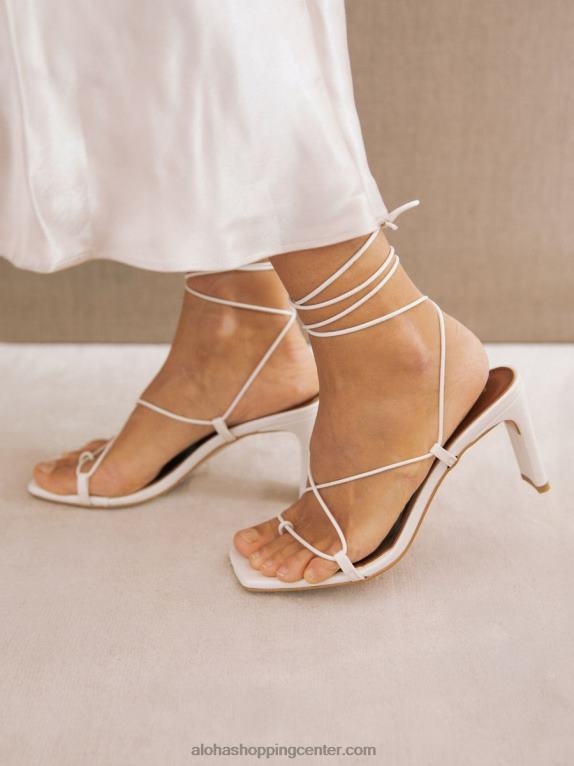 bellini - beli usnjeni sandali ženske Alohas 0D4R8299