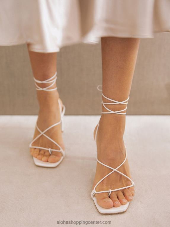 bellini - beli usnjeni sandali ženske Alohas 0D4R8299