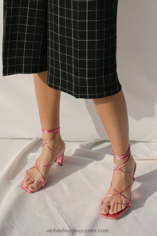 bellini - roza usnjeni sandali ženske Alohas 0D4R8298