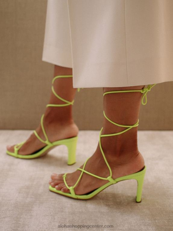 bellini - rumeni usnjeni sandali ženske Alohas 0D4R8300