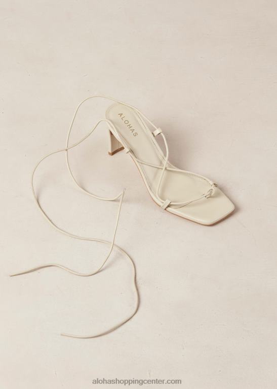 bellini - umazano bele usnjene sandale ženske Alohas 0D4R8294