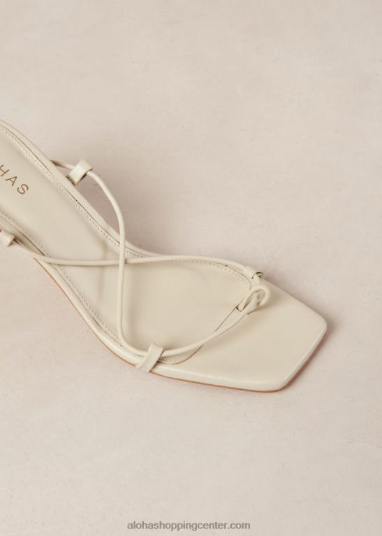 bellini - umazano bele usnjene sandale ženske Alohas 0D4R8294