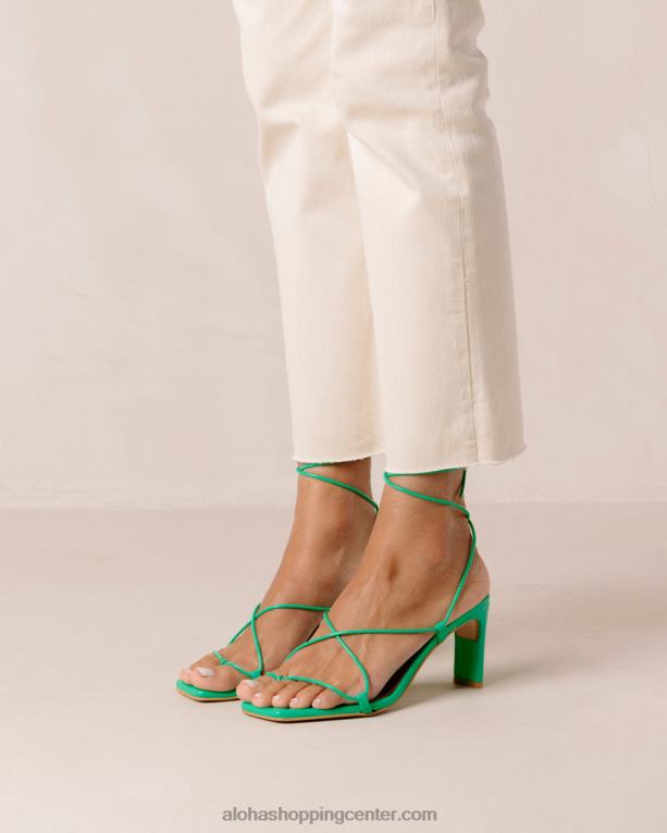 bellini - zeleni usnjeni sandali ženske Alohas 0D4R8301