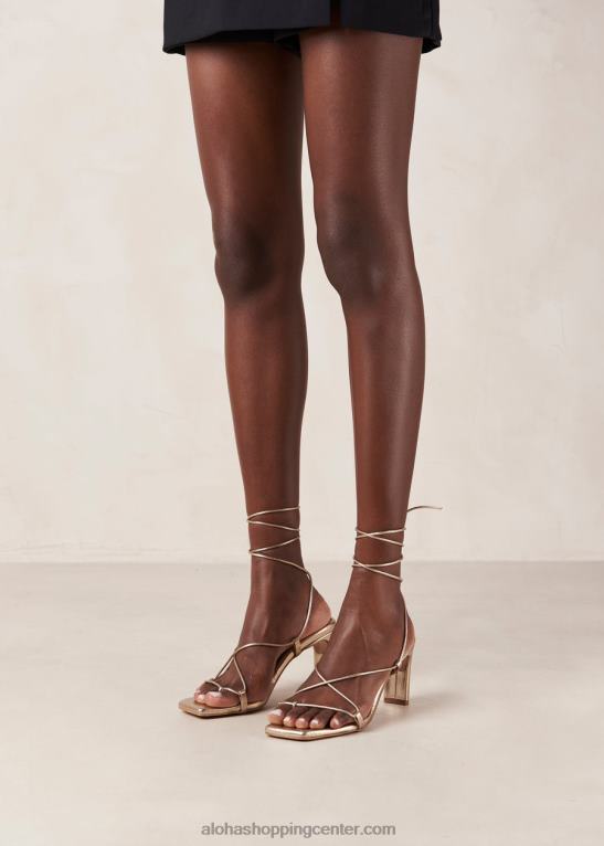 bellini - zlate usnjene sandale ženske Alohas 0D4R8295