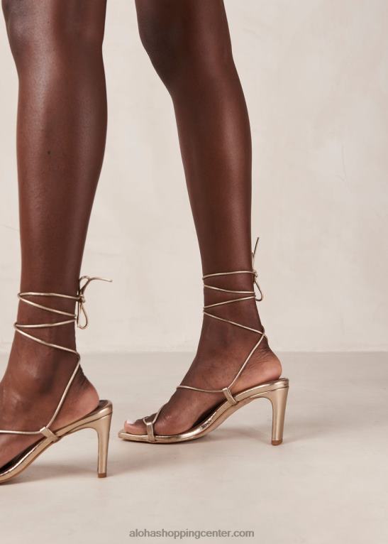 bellini - zlate usnjene sandale ženske Alohas 0D4R8295