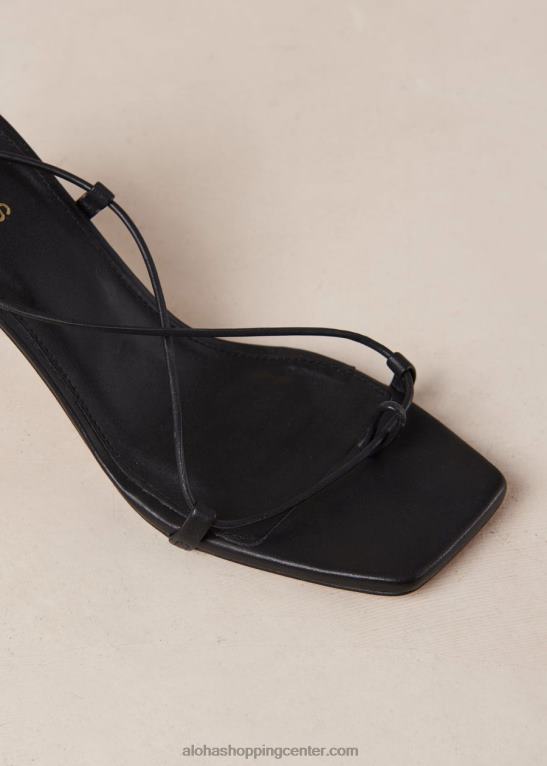 bellini - črni usnjeni sandali ženske Alohas 0D4R8296